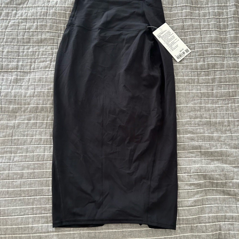Lululemon Athletica Black Pencil Midi Skirt